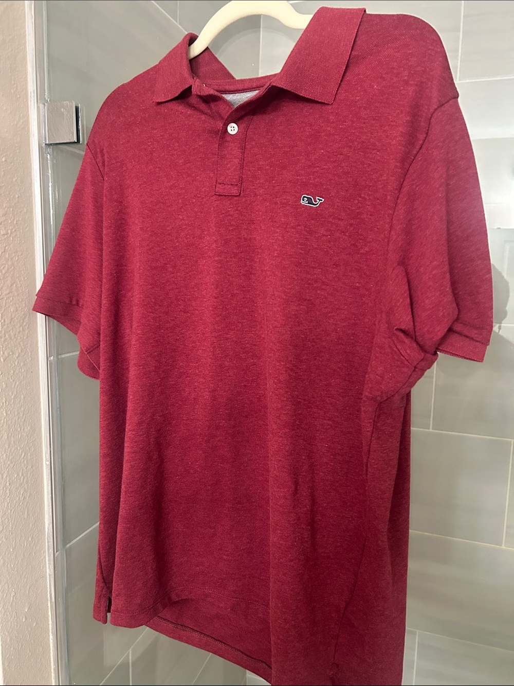 Vineyard Vines Men's Heather Maroon Polo Shirt